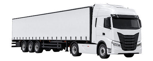 Modern heavy-duty commercial freight truck